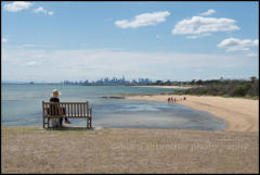 View of Melbourne from Brighton Beach