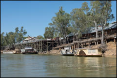 The historic Port of Echuca on the Murray River.