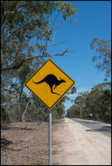 A Road sign in the Grampians National Park