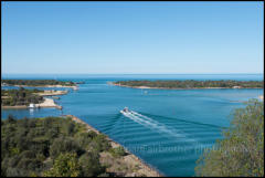 Lakes Entrance in Victoria, Australia, is the man-made channel that links Bass Strait with the 400 km square inland network of Gippsland Lakes.