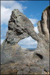 The 'Australia Rock' rock formation at Wagonga Head. It is known as 'Australia Rock' due to the unique and very impressive formation.