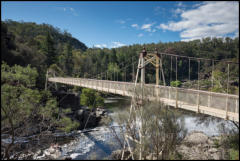 The Alexandra Suspension Bridge in Cataract Gorge is a footbridge spanning the South Esk River.