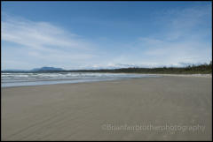 Wickaninnish Beach at Wickaninnish Bay in the Pacific Rim National Park on Vancouver Island.