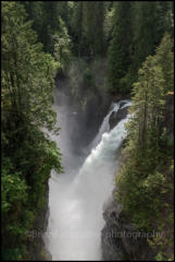 Elk Falls on the Campbell River in Elk Falls Provincial Park, Vancouver Island.