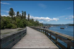 Sooke Marine Boardwalk on Vancouver Island.