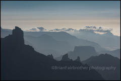 View across the Barranco de Tejeda (Tejeda Valley) from Cruz de Tejeda.