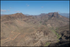 View of the Barranco de Fataga from the Degollada de las Yeguas viewpoint. 