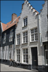 Historic Buildings in the Peerdenstraat, Bruges, Belgium.