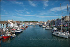 View of Weymouth Harbour in Dorset.