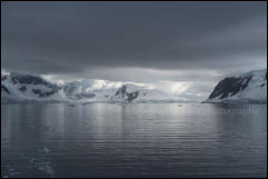 View of Anvers Island from the Neumayer Channel in the Antarctic Peninsula, Antarctica