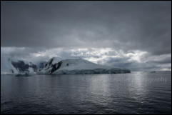 View of Anvers Island from the Neumayer Channel in the Antarctic Peninsula, Antarctica