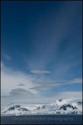 View across the Gerlache Strait to Graham Land in the Antarctic Peninsula, Antarctica.