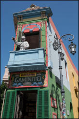 Colourful buildings in the  La Boca district of  Buenos Aires, Argentina, South America