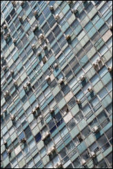 A High rise apartment block overlooking Independence Square, Montevideo, Uruguay.