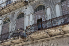 Old buildings in the historic port area of Montevideo, Uruguay.