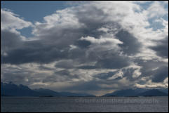 The Beagle Channel Heading West towards Ushuaia, Argentina.