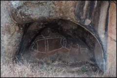 The Bunjil Shelter is an Aboriginal Rock Art site in the Grampians National Park (Gariwerd), Victoria, Australia